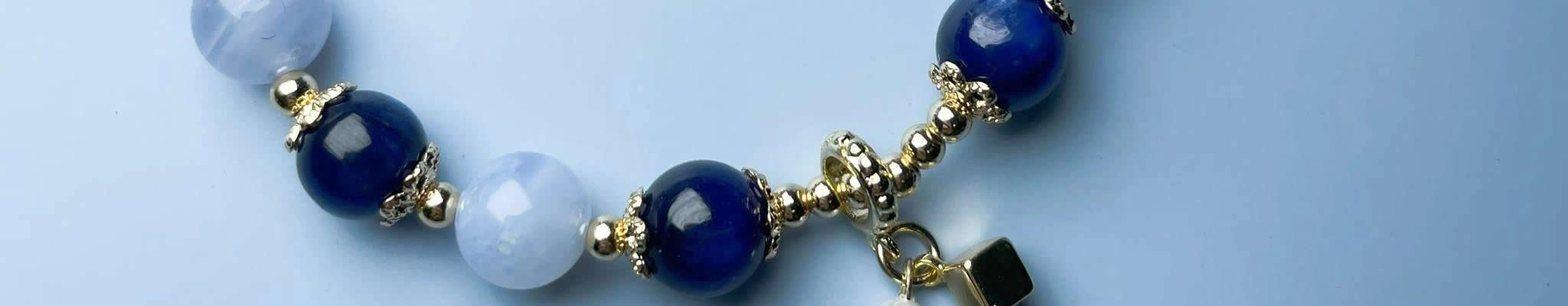 Premium blue lace agate stones and jewelry - Natural agate collection including moss agate and fire agate